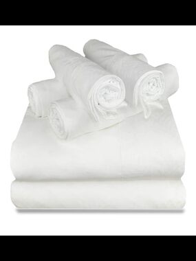 Victoria Valenti Collection 1800 Series, 6 pcs California King Sheet Set (WHITE)